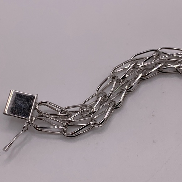 Vintage 1970s sterling silver woven bracelet - Picture 5 of 11